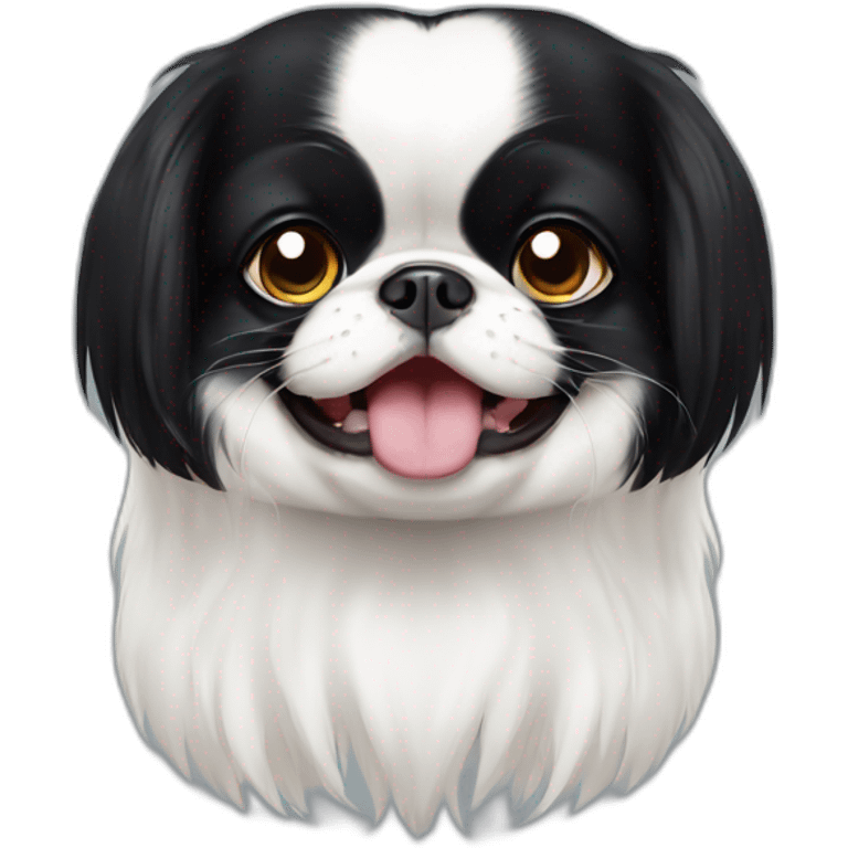 white&black japanese chin shut mouth emoji