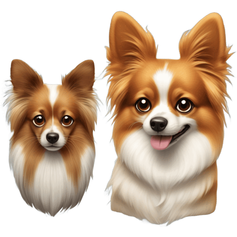 Papillon with Pomeranian emoji