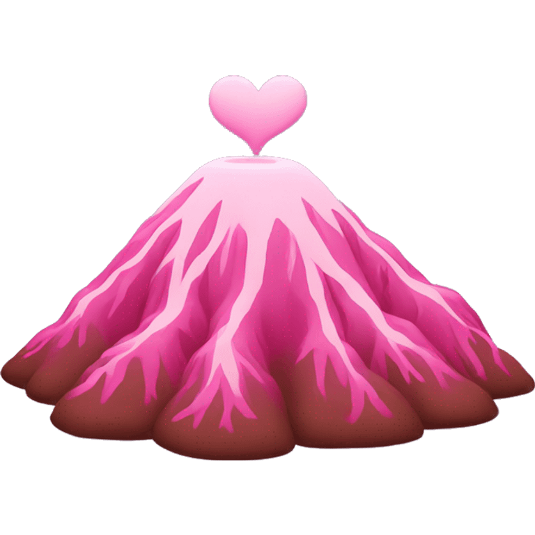 Pink volcano of hearts  emoji