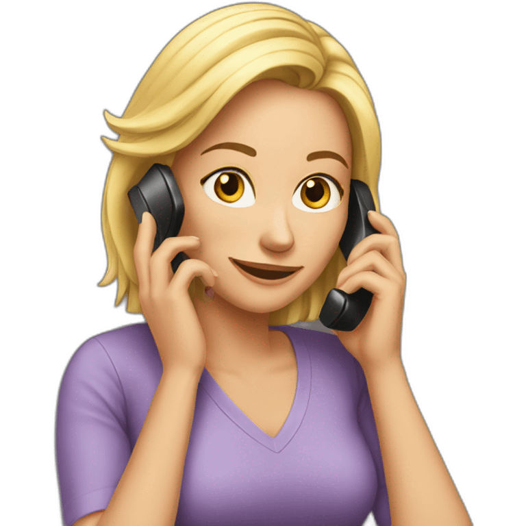 Wife on phone emoji