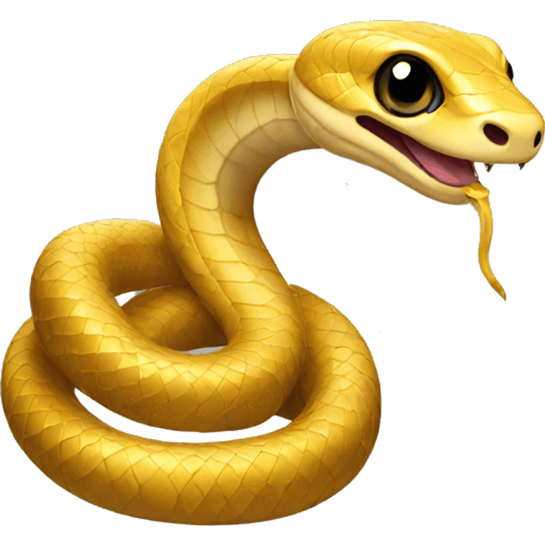 Gold snake  emoji