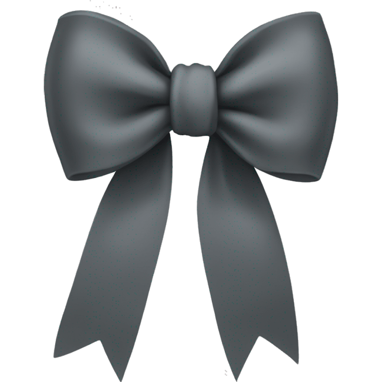 Charcoal grey bow emoji