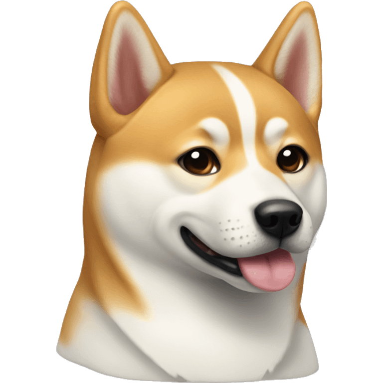 Perro Shiba blanco emoji