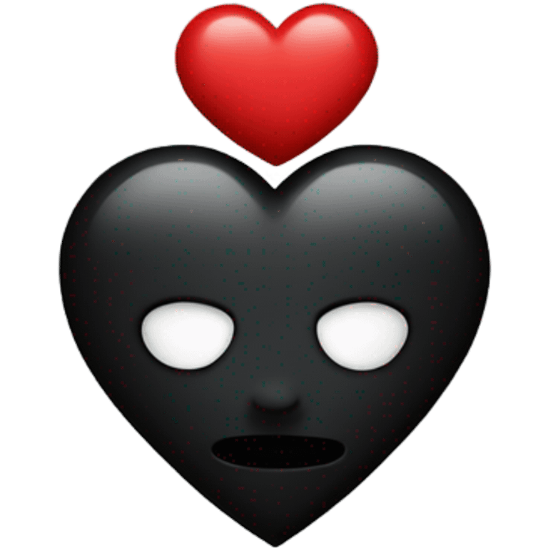 corazón negro con lazo emoji