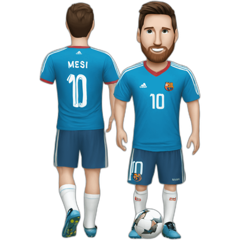 Messi with argentian tshirt emoji