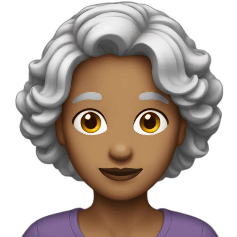 woman gray hair emoji