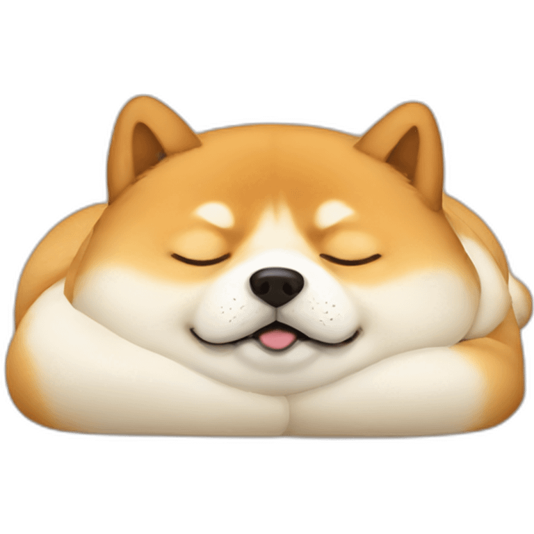 sleeping fat Shiba dogs emoji