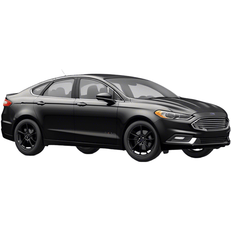 black colored 2018 Ford fusion with black rims emoji