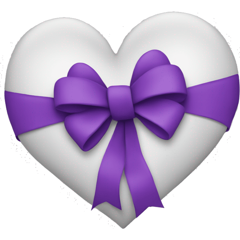 Heart with a purple bow emoji