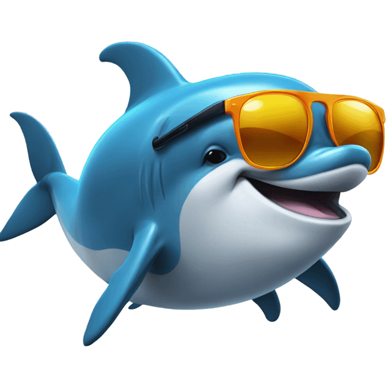 dolphin in sunglasses  emoji