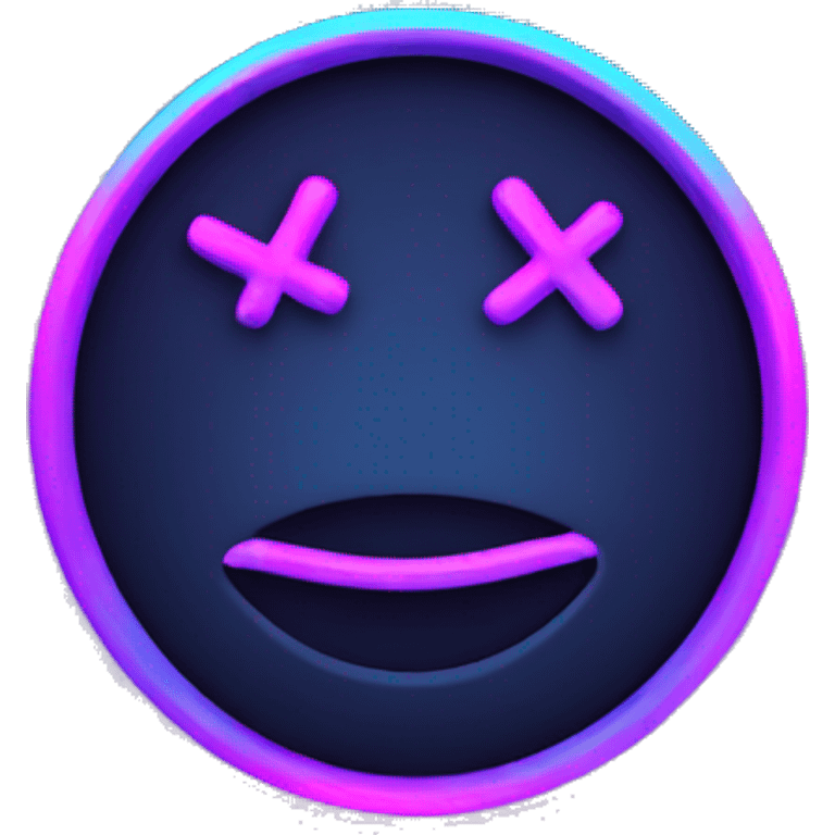 Logo V neon emoji