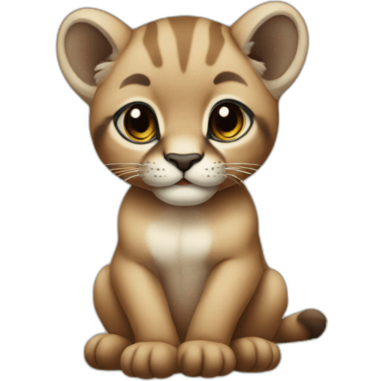 sitting baby puma emoji