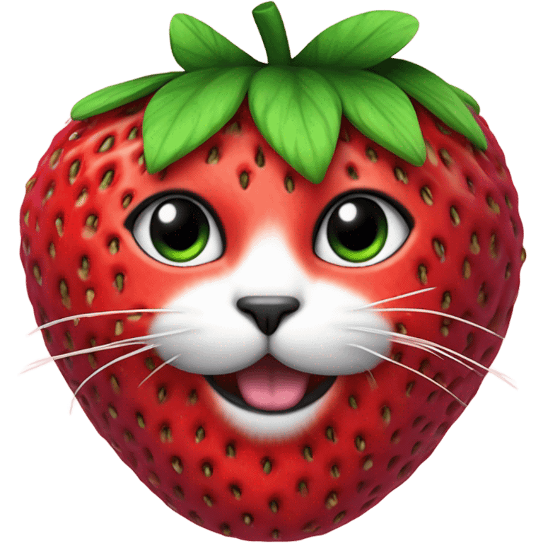 Cat in a strawberry costume  emoji