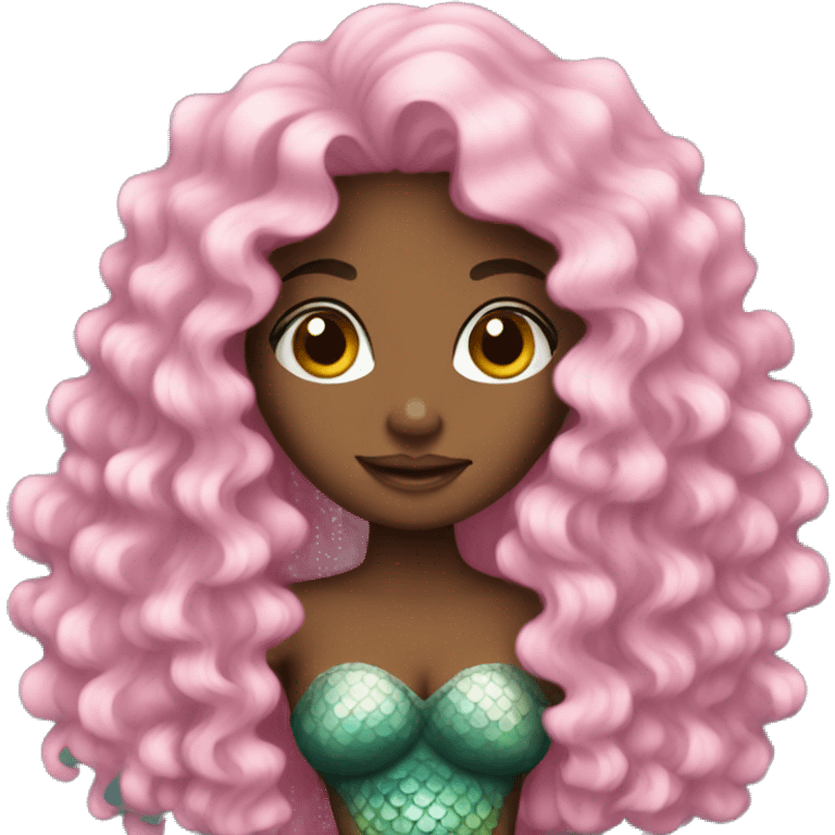 Curly hair mermaid emoji