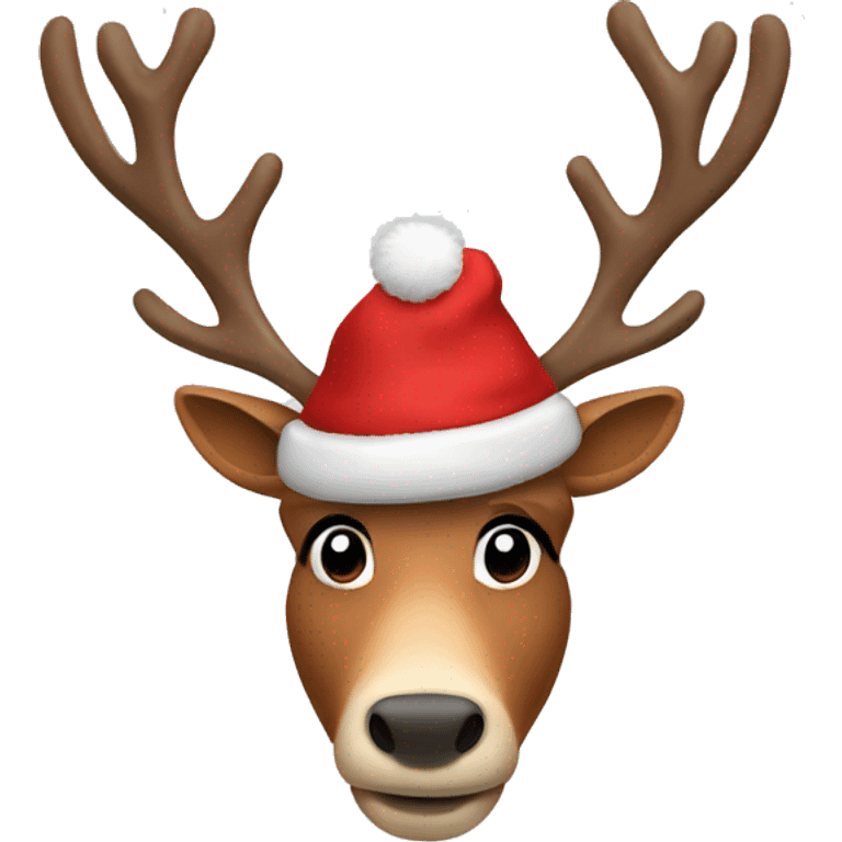 Reindeer with hat emoji