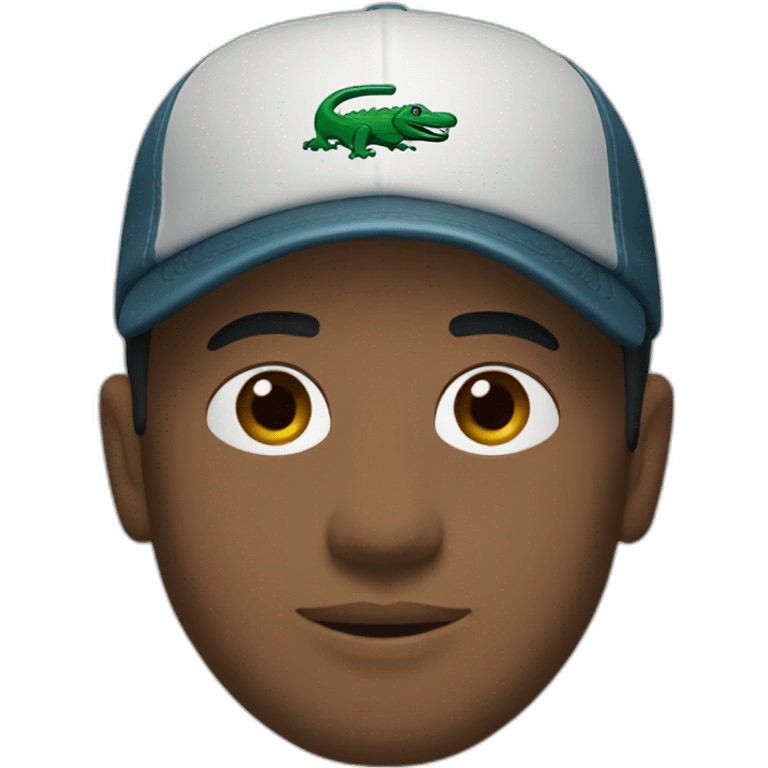 Man wearing lacoste emoji