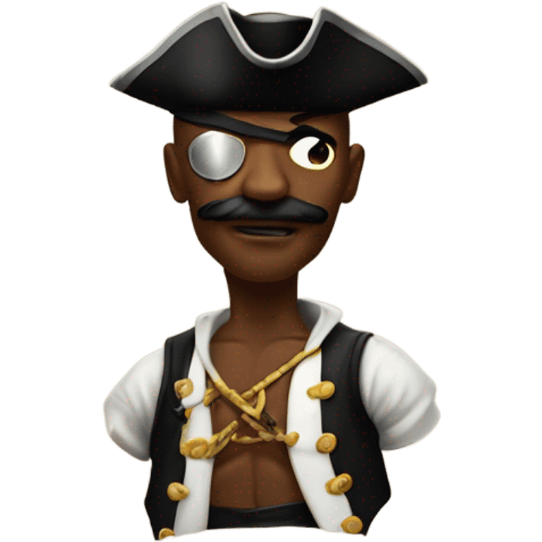 The one-eyed pirate is a boxer
 emoji