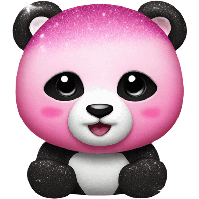 Pink panda with glitter  emoji