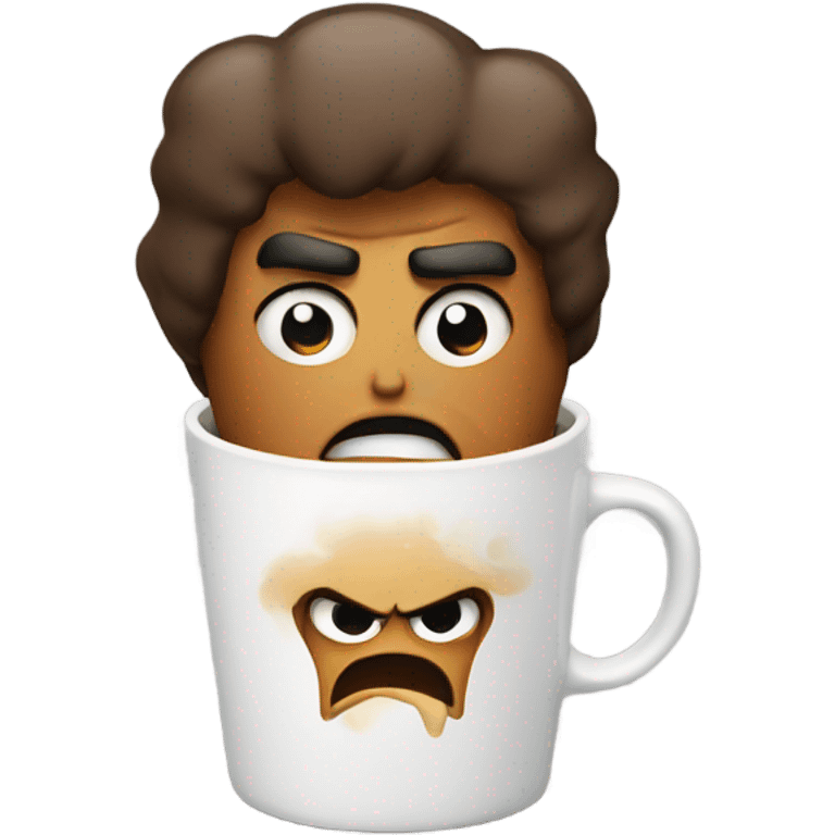 Angry coffee emoji