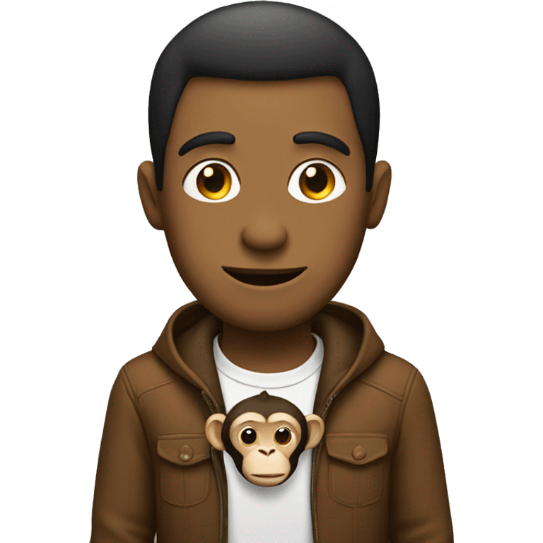 man with monkey emoji