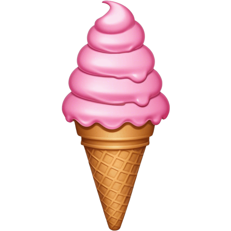 Pink ice cream cone emoji