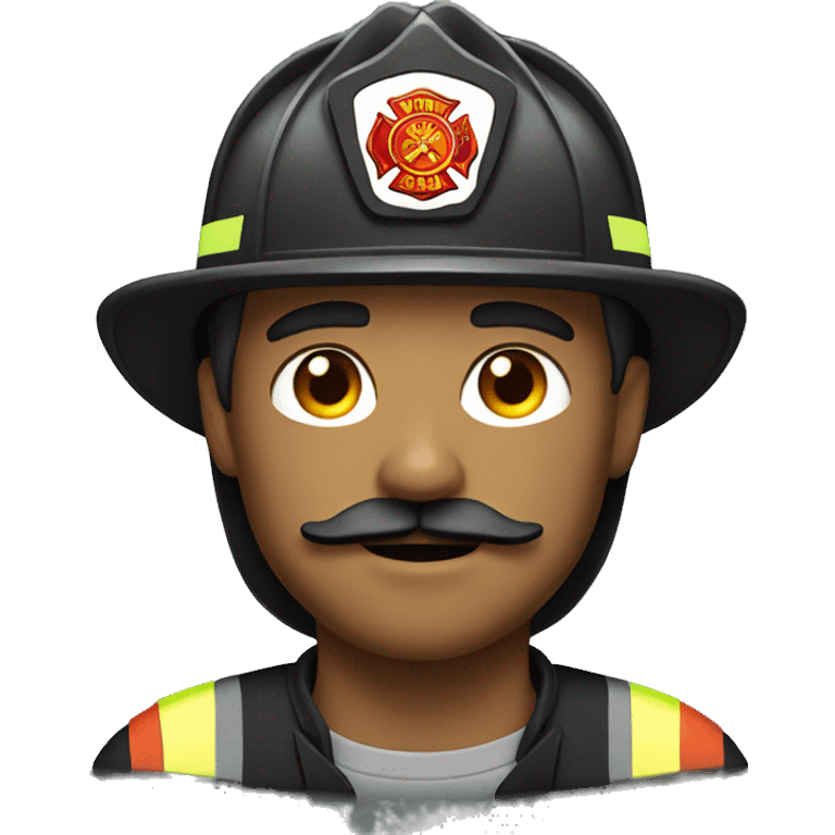 firefighter with mustache emoji