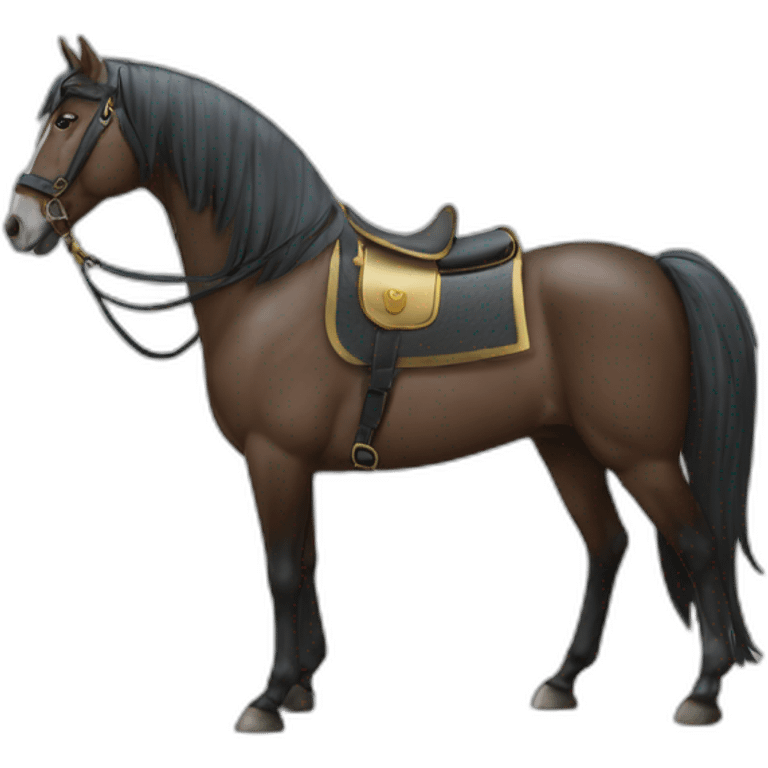 Cheval sir un oiseau emoji