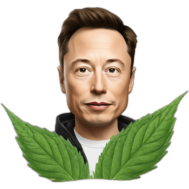 elon musk high on weed emoji