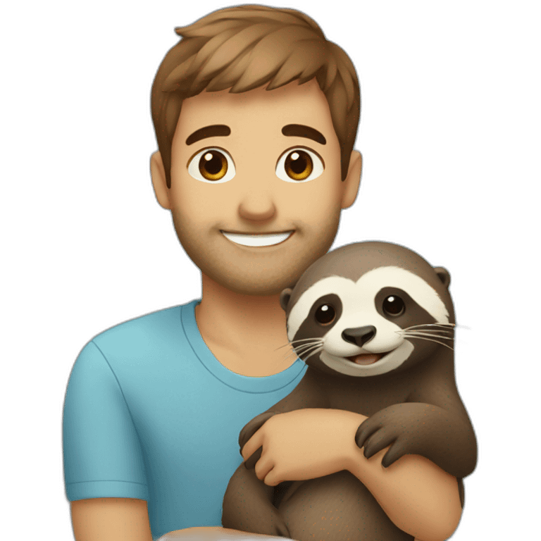 otter with a sloth emoji