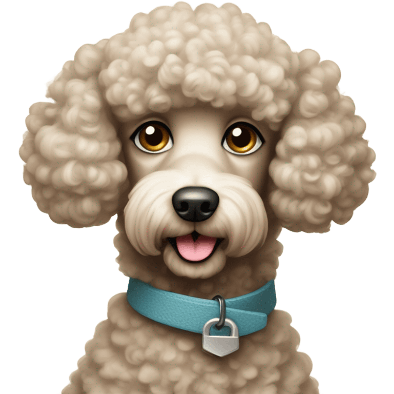 Smart poodle emoji