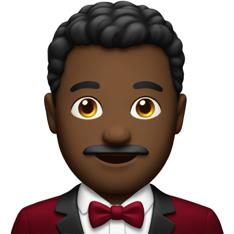 man in Dark red velvet suit emoji