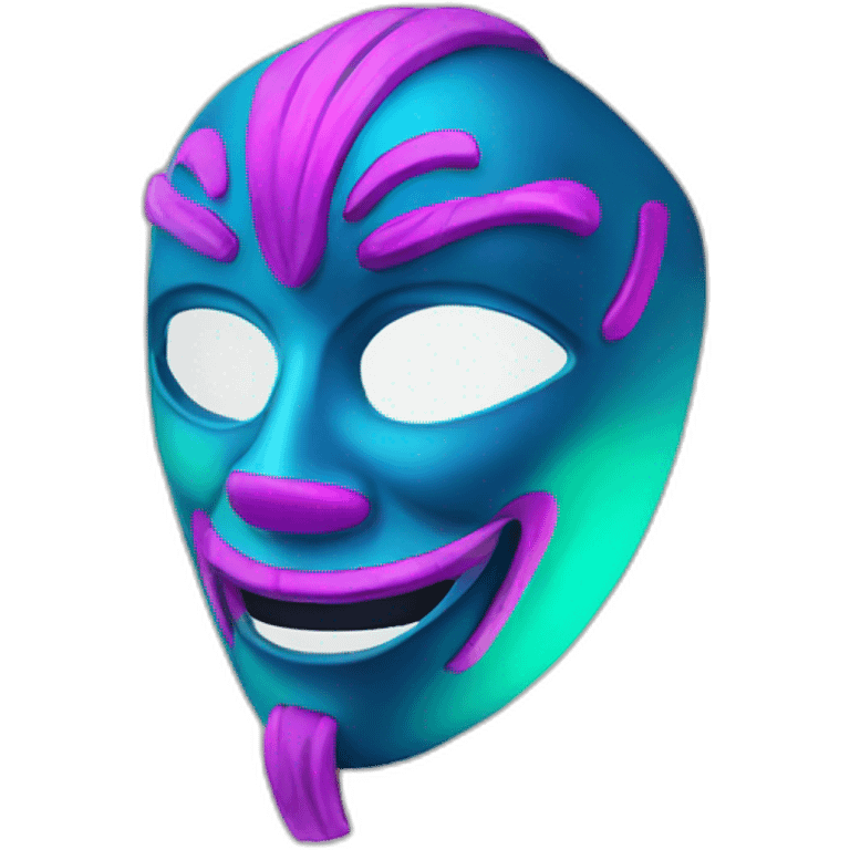 Masque néon emoji