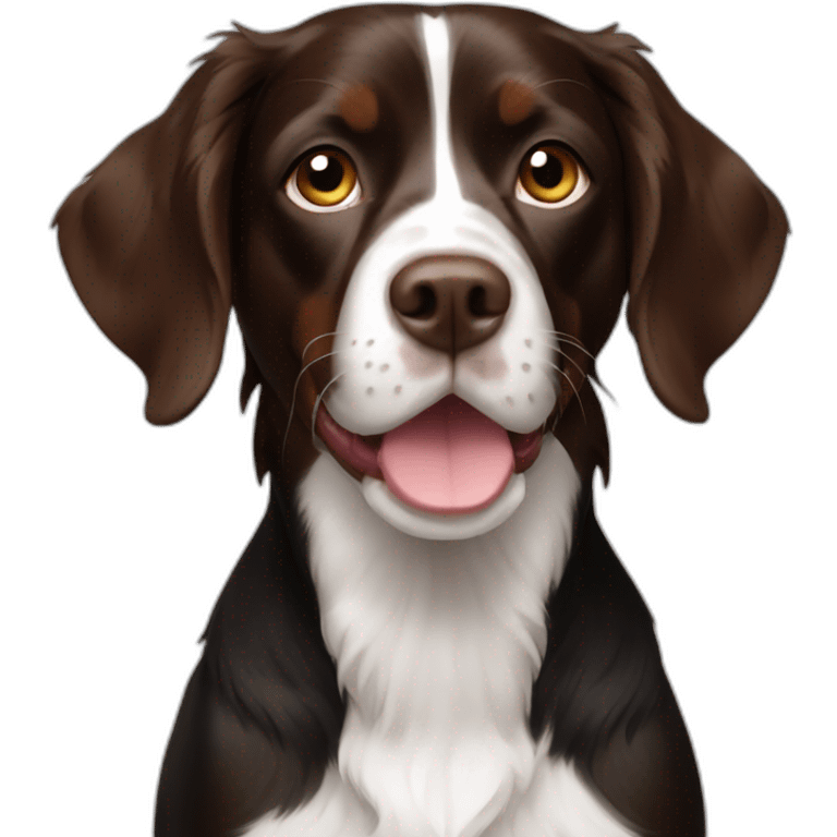 black Brittany spaniel dog emoji