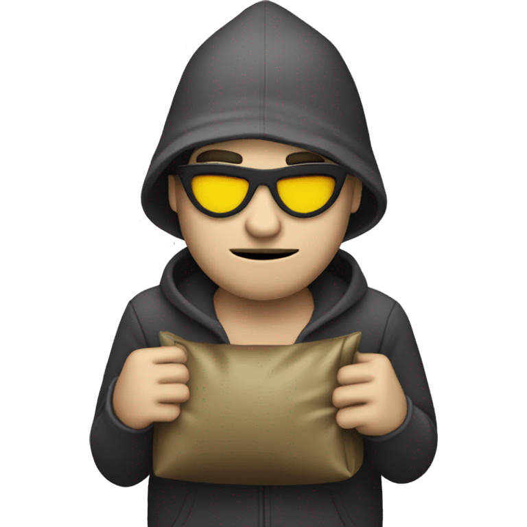 Robber with bag of money over shoulders emoji