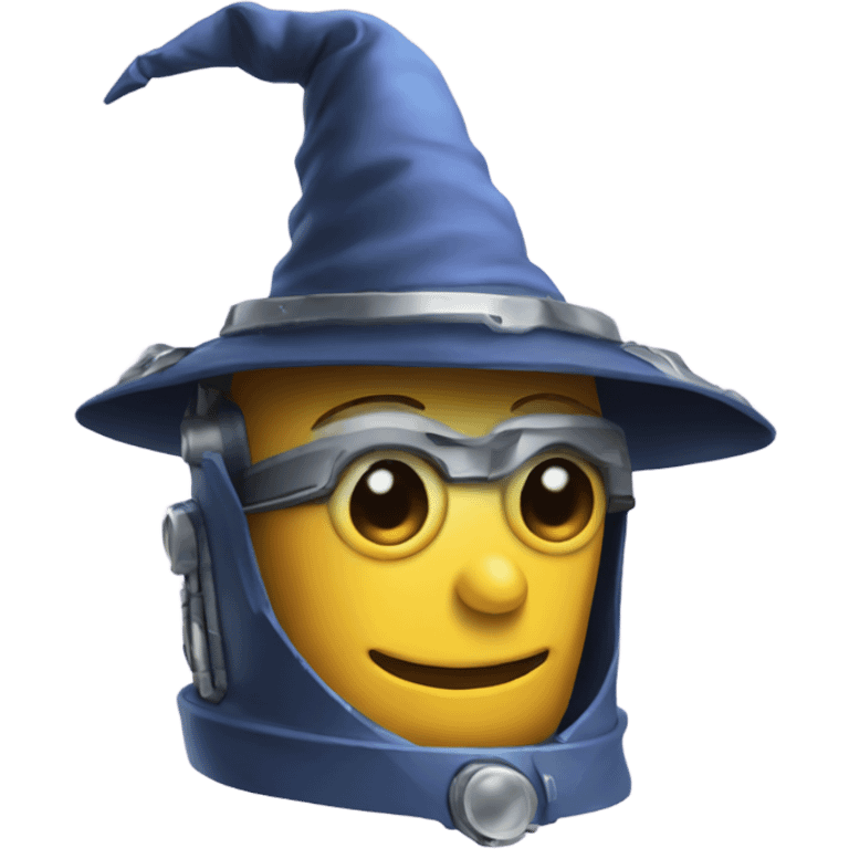 robot in a wizard's hat emoji