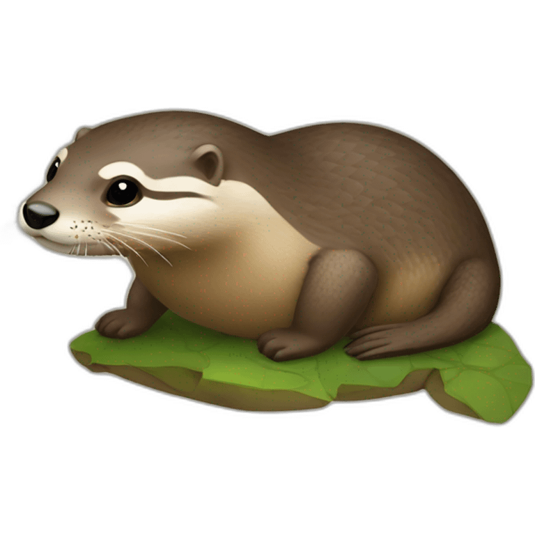 loutre sur tortue emoji