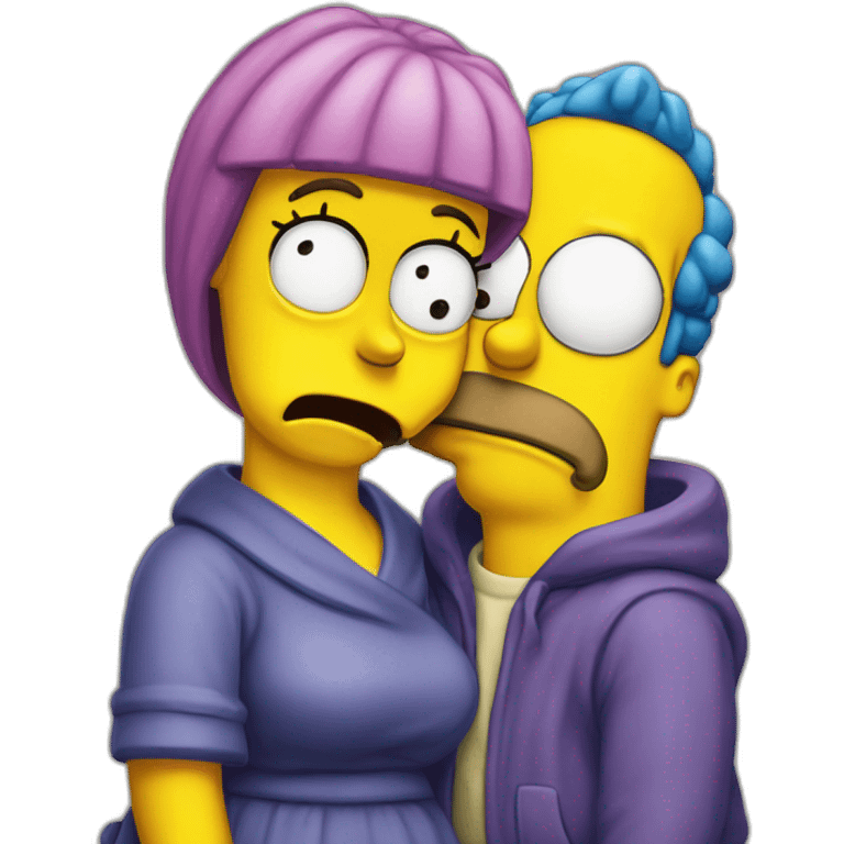 Homer simson with marge emoji