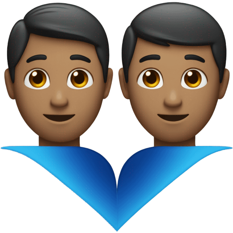 Blue and black heart half and half  emoji