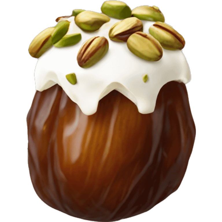 Dates stuffed with goat cheese and pistachios emoji