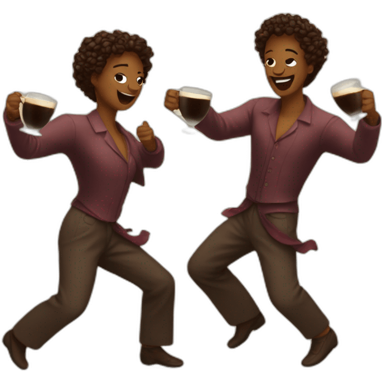 Coffee wine dance emoji