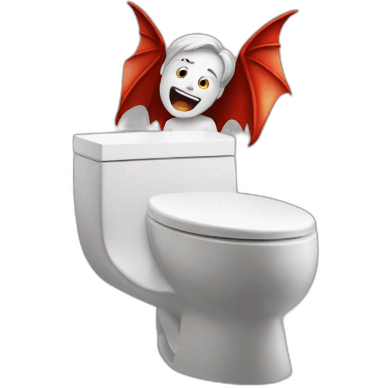 Lucifer on the toilet emoji