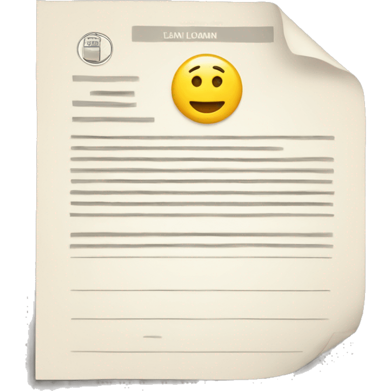 Loan application documents emoji