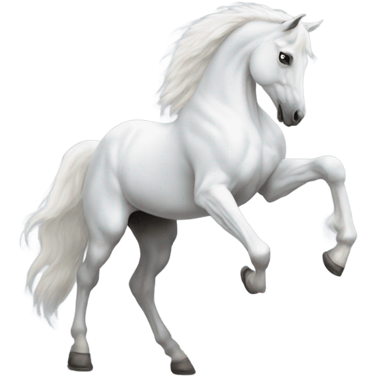 Rearing magestic white Horse emoji