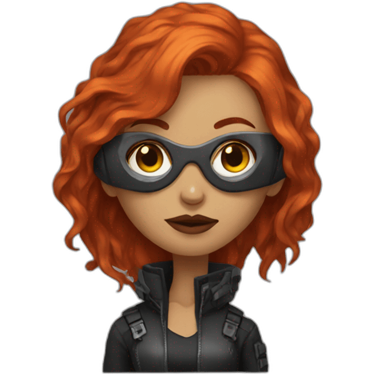 cyberpunk redhead woman emoji