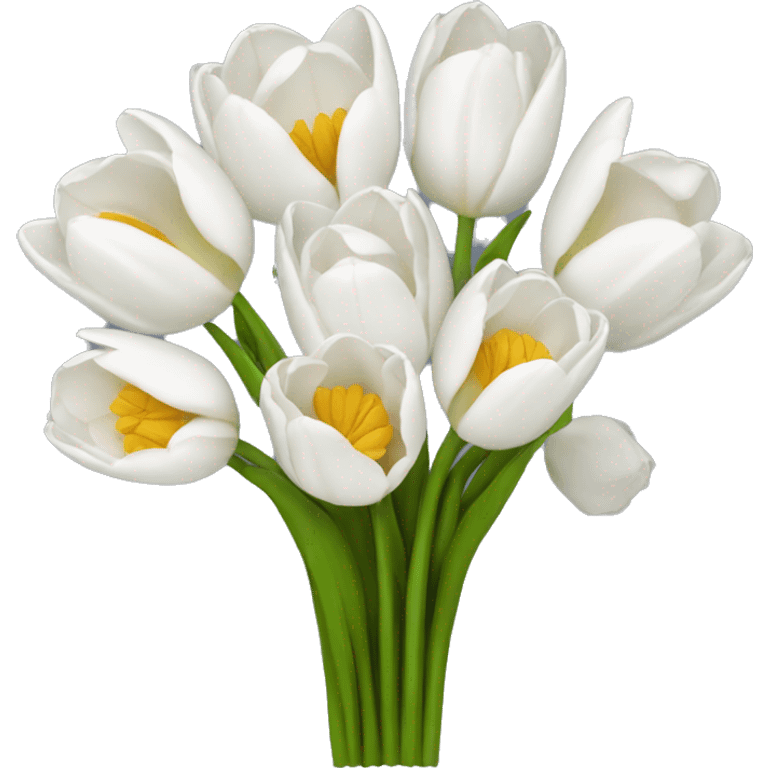 white tulip bouquet  emoji