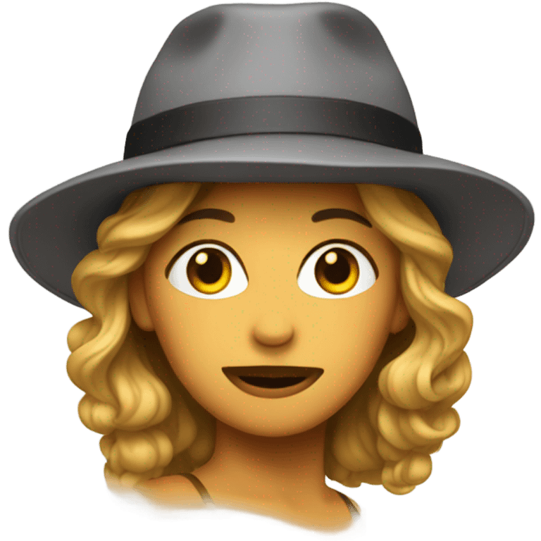 Debbie wearing a hat  emoji