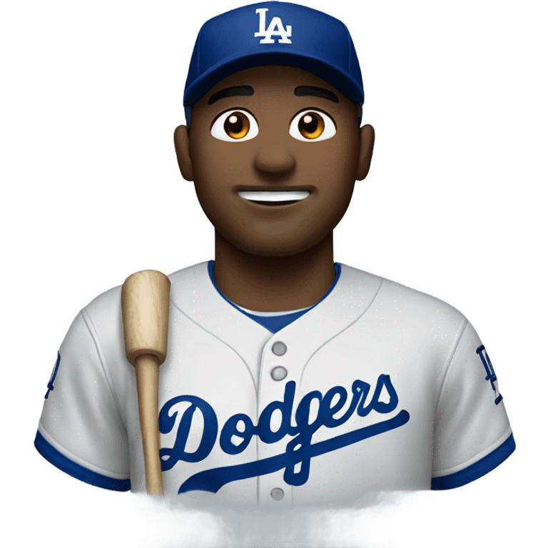 Male with earring in dodgers emoji