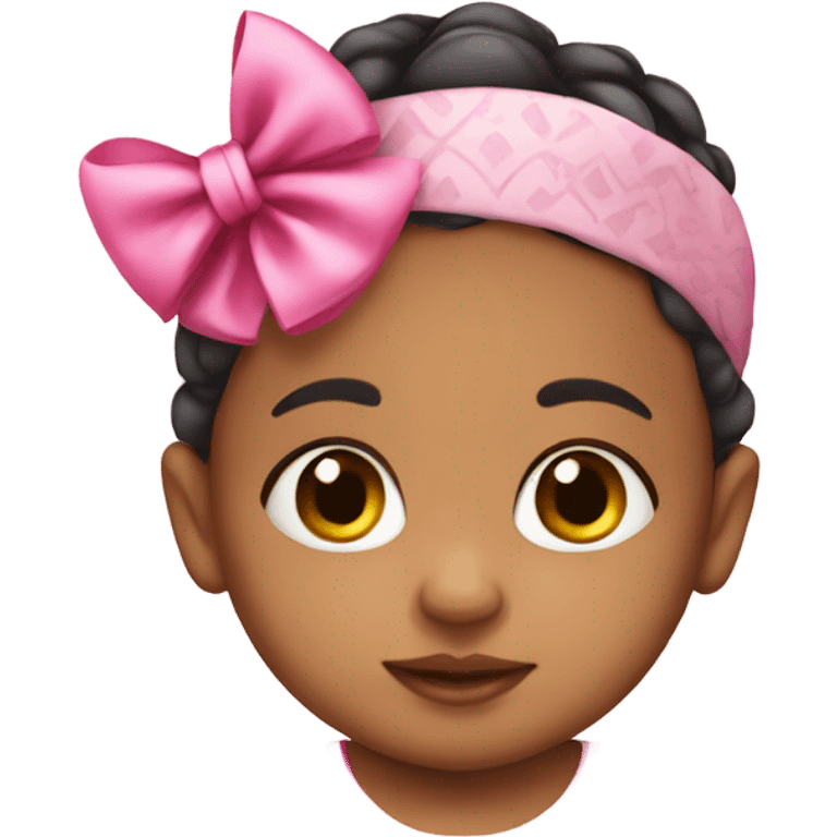 Mexican baby with pink bow headband emoji