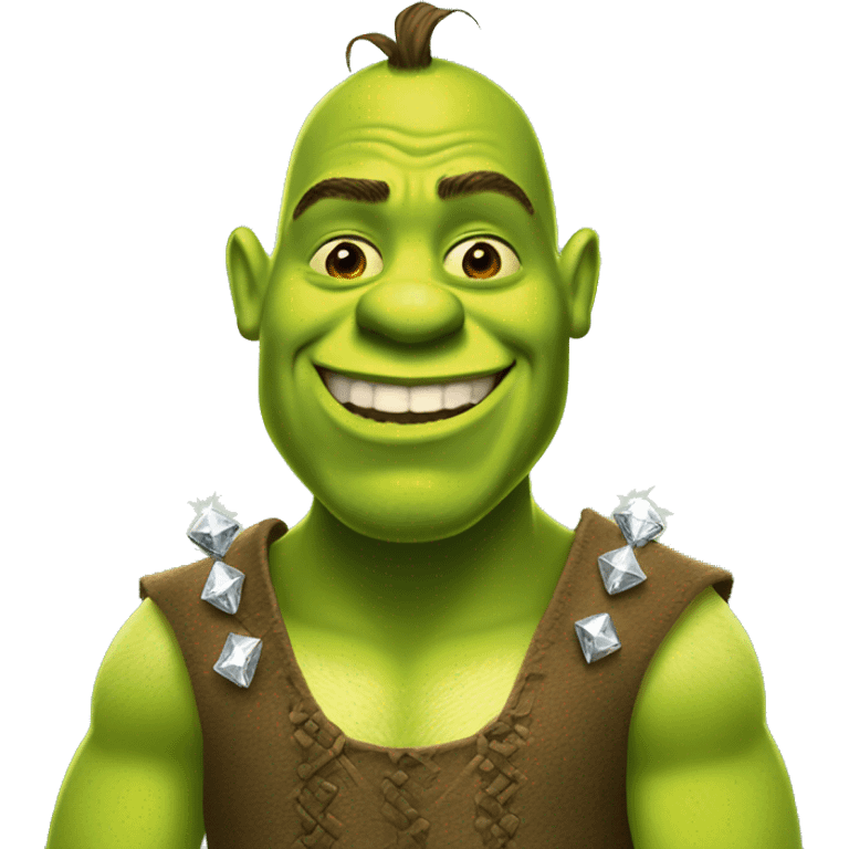 Shrek con diamantes  emoji