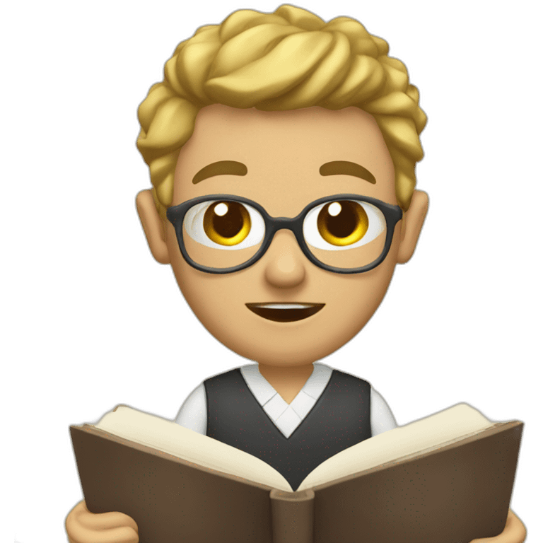 An evil teacher with a diary emoji